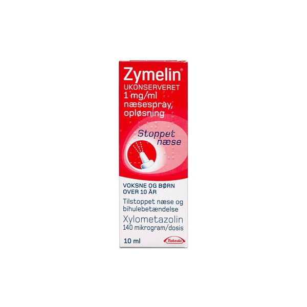 Zymelin ukonserveret næsespray, opløsning 10